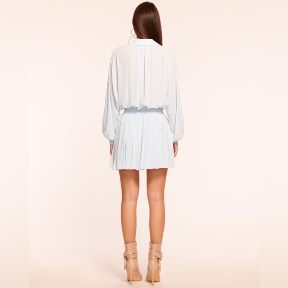 Ramy Brook Marina Long Sleeve Pleated Mini Dress - Picture 4 of 5